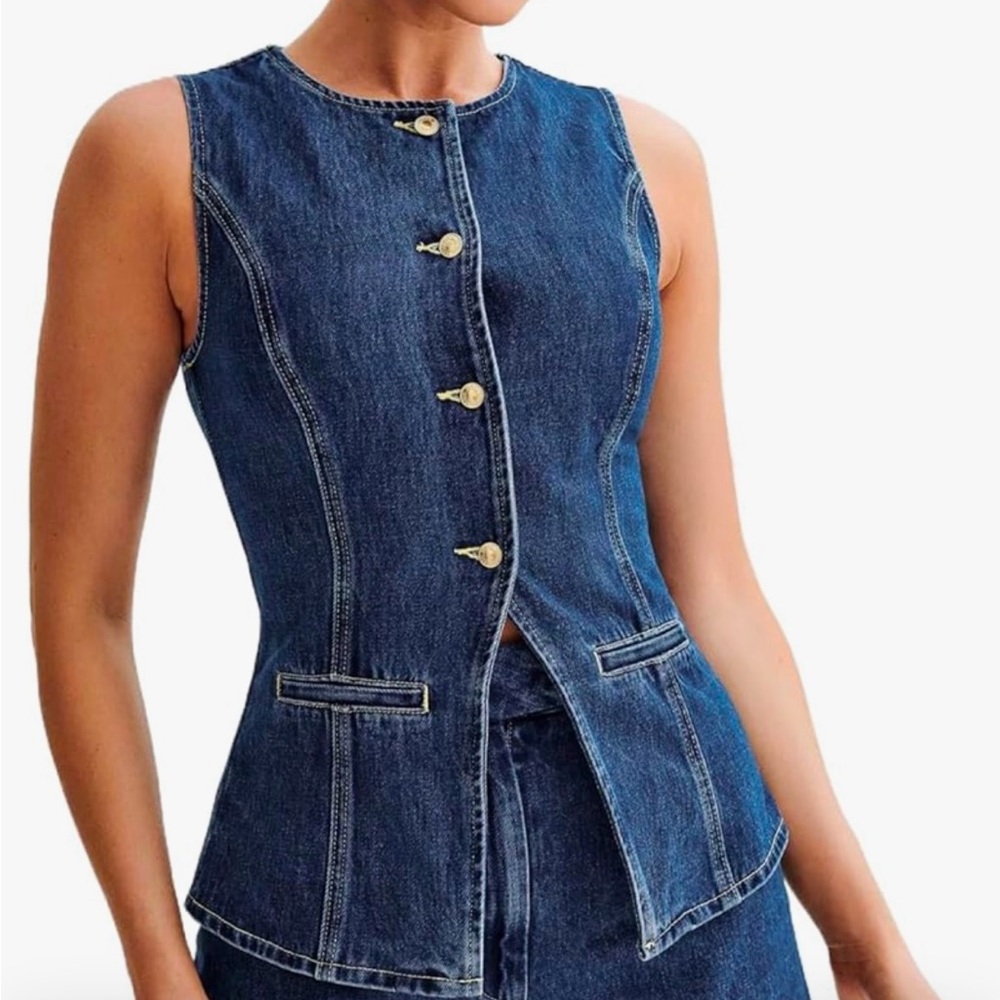 Jean vest top